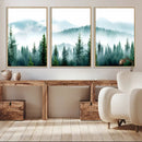Pine Forest Wall Art Canvas Print – Misty Mountains Foggy by MyGreatCanvas | Canvas Wall Art Prints | Photo Prints & Wall Decor