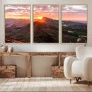 Mountain Sunrise Wall Art – Framed Alpine Ridge Canvas by MyGreatCanvas | Canvas Wall Art Prints | Photo Prints & Wall Decor
