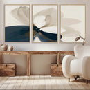 Minimal Flower Wall Art Canvas Print – Framed Beige Bloom