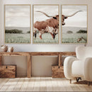 Texas Longhorn Wall Art Canvas Print – Framed Spotted Cattle by MyGreatCanvas | Canvas Wall Art Prints | Photo Prints & Wall Decor