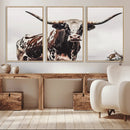Texas Longhorn Wall Art – Framed Spotted Bull Canvas by MyGreatCanvas | Canvas Wall Art Prints | Photo Prints & Wall Decor