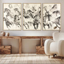 Running Horses Wall Art Canvas Print – Framed Galloping Herd