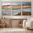 Ocean Sunset Wall Art Canvas Print – Framed Beach Waves
