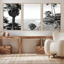 Palm Trees Wall Art Canvas Print – Framed Coastal Ocean