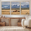 Grand Teton Park Wild Horses Wall Art Canvas Print – Framed by MyGreatCanvas | Canvas Wall Art Prints | Photo Prints & Wall Decor