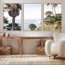 Coastal Palm Trees Wall Art Canvas Print – Framed Ocean