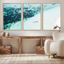 Minimal Beach Wall Art – Framed Ocean Swimming Canvas by MyGreatCanvas | Canvas Wall Art Prints | Photo Prints & Wall Decor