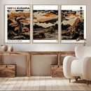 Modern Japanese Wall Art Canvas Print – Framed Abstract
