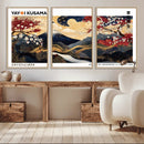 Modern Mount Fuji Wall Art Canvas Print – Framed Abstract