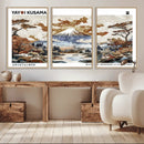Modern Japanese Wall Art Canvas Print – Framed Abstract