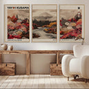 Modern Japanese Wall Art Canvas Print – Framed Abstract
