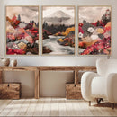 Mountain Wall Art Canvas Print – Framed Autumn Forest