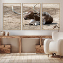 Texas Longhorn Wall Art Canvas Print – Framed Country Living
