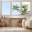 Palm Trees Wall Art Canvas Print – Framed Tropical Coastal