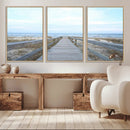 Beach Boardwalk Wall Art Canvas Print – Framed Coastal