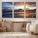 Beach Sunset Wall Art Canvas Print – Tropical Ocean Waves