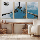 Tropical Palm Trees Wall Art Canvas Print – Framed