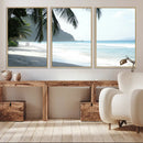 Tropical Beach Wall Art Canvas Print – Framed Serene Ocean