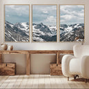 Snowy Peaks Wall Art Canvas Print – Alpine Wilderness