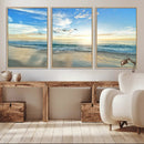 Minimalist Seaside Wall Art Canvas Print – Morning Glow