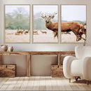 Rustic Deer Wall Art Canvas Print – Forest Woodland Stag