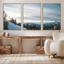 Snowy Mountains Wall Art Canvas Print – Framed Alpine by MyGreatCanvas | Canvas Wall Art Prints | Photo Prints & Wall Decor