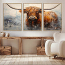 Scottish Highland Wall Art Canvas Print, Framed Longhorn Art by MyGreatCanvas | Canvas Wall Art Prints | Photo Prints & Wall Decor