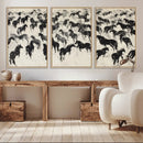 Wild Horse Stampede Wall Art Canvas Print – Monochrome by MyGreatCanvas | Canvas Wall Art Prints | Photo Prints & Wall Decor