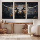 Rustic Longhorn Bull Wall Art Canvas Print – Vintage Western by MyGreatCanvas | Canvas Wall Art Prints | Photo Prints & Wall Decor