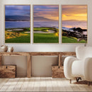 Pebble Beach Golf Wall Art Canvas Print – Iconic Coastal by MyGreatCanvas | Canvas Wall Art Prints | Photo Prints & Wall Decor