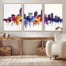 Atlanta Skyline Wall Art Canvas Print – Framed Colorful