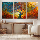 Yggdrasil Tree of Life Mosaic Stained Glass Wall Art, Tree