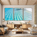 Crystal Clear Ocean Water Sunlit Reflections Palm Shadow Sandy Beach Tropical Wall Art for Home, Office Decor by MyGreatCanvas | Canvas Wall Art Prints | Photo Prints & Wall Decor