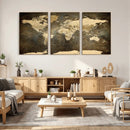 Large Framed Vintage World Map Wall Art Print for Home Wall by MyGreatCanvas | Canvas Wall Art Prints | Photo Prints & Wall Decor
