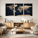 World Map Canvas Print – Detailed Map of the World Wall Art by MyGreatCanvas | Canvas Wall Art Prints | Photo Prints & Wall Decor