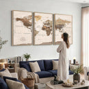 World Map Canvas Print – Framed Detailed Map of the World