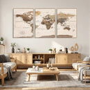 World Map Canvas Print – Framed Detailed Map of the World by MyGreatCanvas | Canvas Wall Art Prints | Photo Prints & Wall Decor
