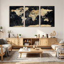 Framed Large World Map Wall Art Canvas Print for Living Room by MyGreatCanvas | Canvas Wall Art Prints | Photo Prints & Wall Decor