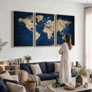 World Map Canvas Print – Framed Travel Map Wall Art for