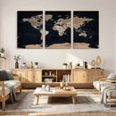 Grunge Wall Art World Map Canvas Print by MyGreatCanvas | Canvas Wall Art Prints | Photo Prints & Wall Decor