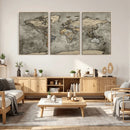 World Map Canvas Print – Detailed Map of the World Wall Art