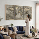 World Map Canvas Print – Detailed Map of the World Wall Art