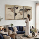 World Map Canvas Print – Detailed Map of the World Adventure