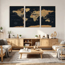 Framed Large World Map Wall Art Canvas Print – Stunning by MyGreatCanvas | Canvas Wall Art Prints | Photo Prints & Wall Decor