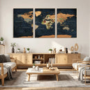 Vintage World Map Canvas Wall Art – Detailed Map with by MyGreatCanvas | Canvas Wall Art Prints | Photo Prints & Wall Decor