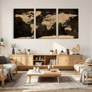 World Map Canvas Print – Detailed Map of the World Wall Art