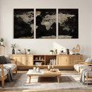 Detailed World Map Wall Art Print - Large Framed World Map