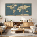 Minimal Vintage World Map Canvas Wall Art Print, Neutral by MyGreatCanvas | Canvas Wall Art Prints | Photo Prints & Wall Decor