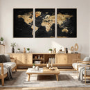 World Map Canvas Wall Art with Famous Landmarks – Framed by MyGreatCanvas | Canvas Wall Art Prints | Photo Prints & Wall Decor