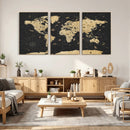 Vintage Blue and Brown World Map Canvas Wall Art – Framed by MyGreatCanvas | Canvas Wall Art Prints | Photo Prints & Wall Decor